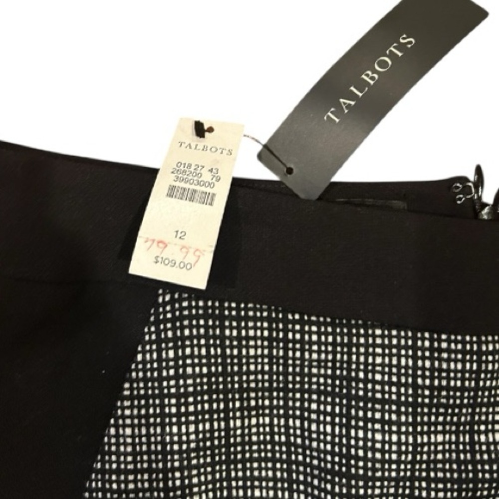 Talbots Black and Gray Pencil Skirt - Picture 2 of 2